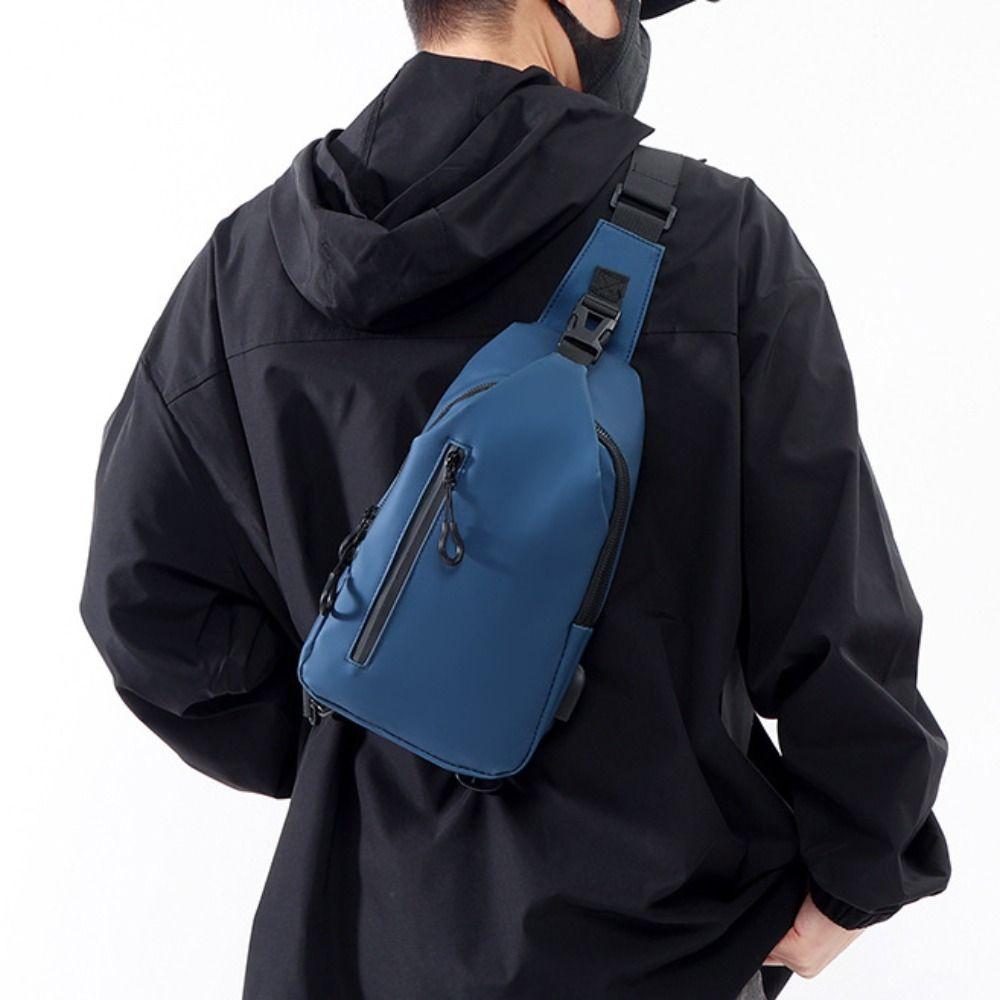 Oxford Cloth Men's Chest Bag Large Capacity Sports Walking Bag Outdoor Crossbody Bag  Cycling