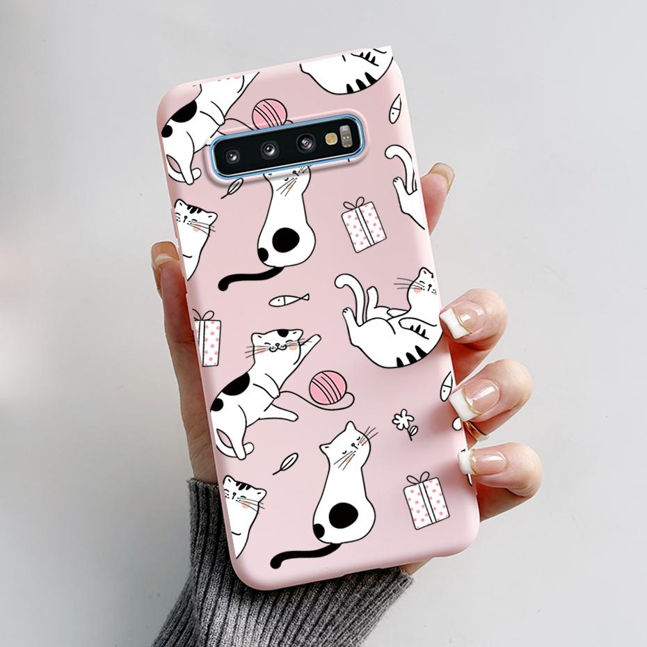Hülle Für Samsung Galaxy S10 S 10 Plus S10E Handyhülle Niedlicher Hase Panda Bemalt Weiches TPU Hülle Für Samsung S10 S10+ S10E Funda
