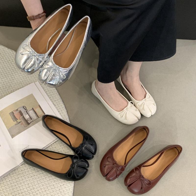New Brand Women Flats Soft Ballet Shoes Slip On Loafers Soft Moccasins  Ninja Casual Shoes Ladies Shoes Bow Knot
