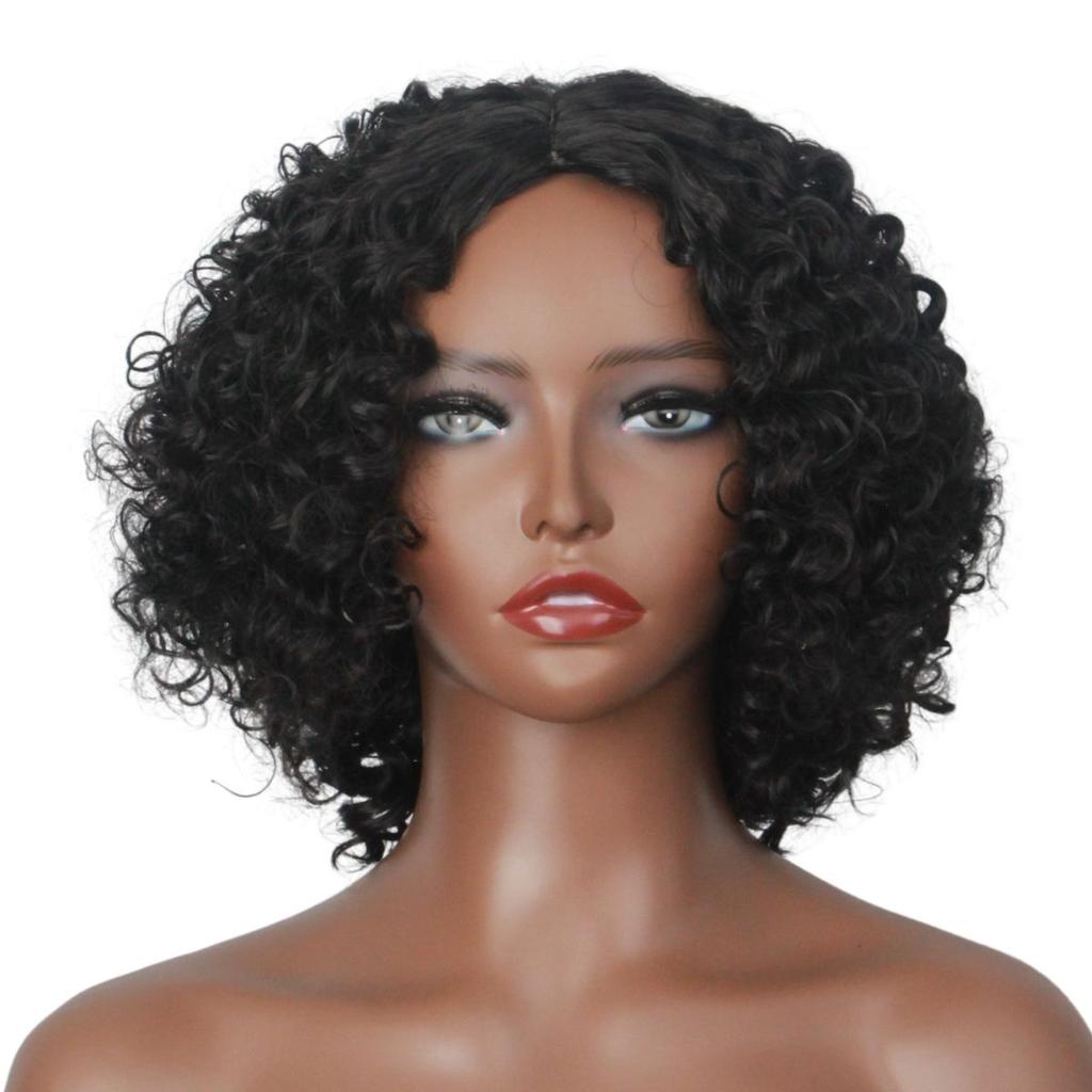 Black African Roll Short Chemical Fiber Synthetic Wig Holiday Party Birthday Party Daily Ware