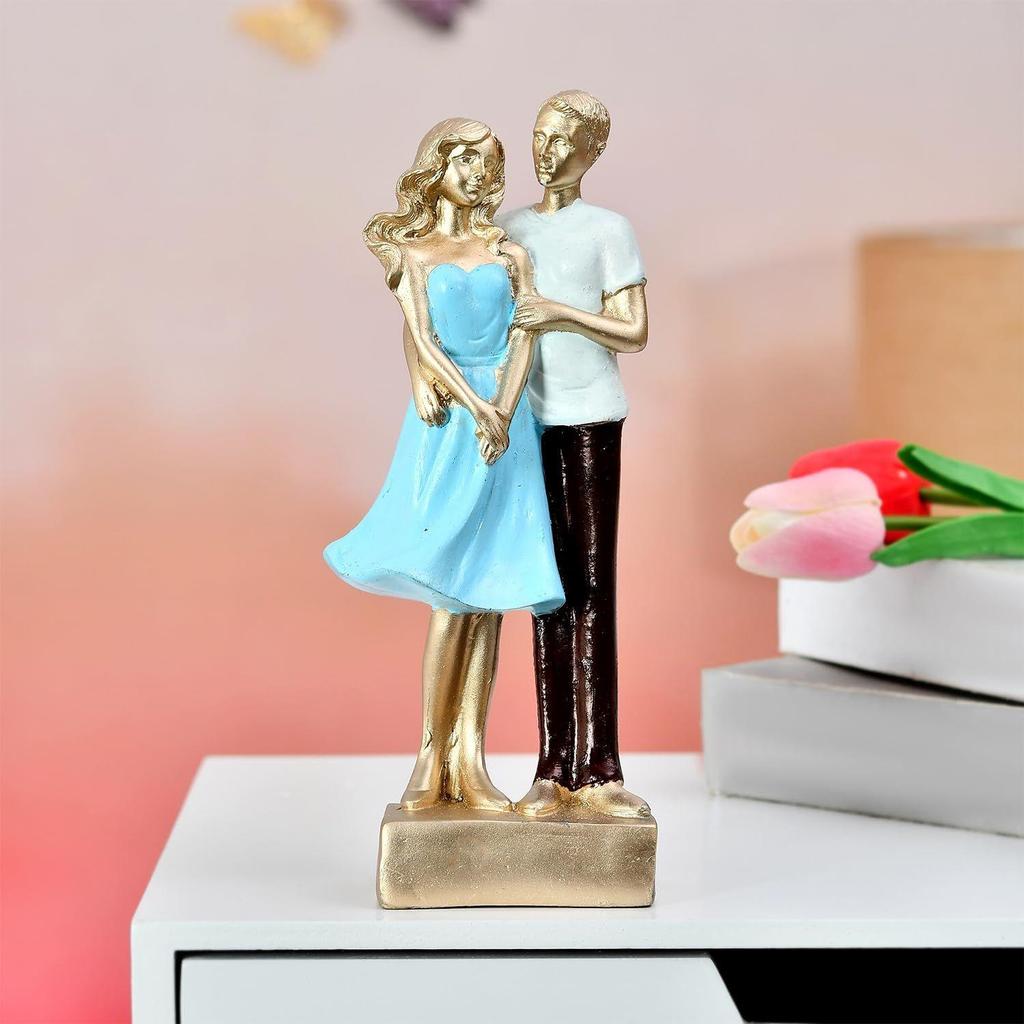 Romantic Embrace Couple Figurine | A Heartfelt Symbol of Love & Devotion | A Beautiful Addition To Any Space – Pack of 1, Multicolor