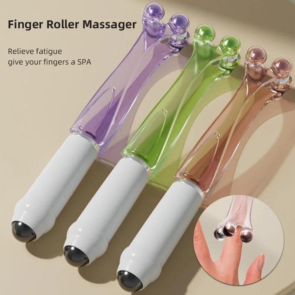 Rulli massaggiatori per punti di agopuntura per articolazioni delle dita, massaggiatori portatili per punti di agopuntura per le mani, alleviano l'affaticamento delle dita, strumento per massaggi