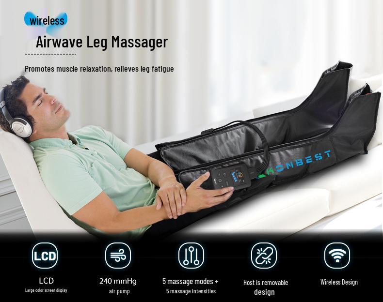 Upgraded Four-Chamber Air Wave Leg Massager for Home & Sports Rehabilitation