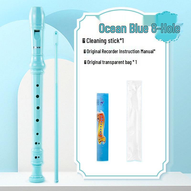 Swan ABS German Soprano Recorder for Students, 6/8-Hole, White Flute
