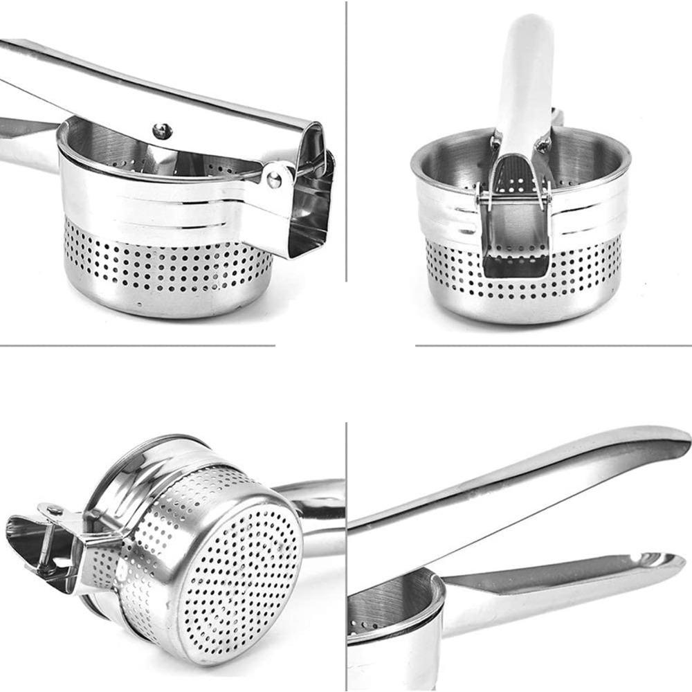 Potato Masher Kitchen Gadget Food Grade Stainless Steel Crusher Fruit and Vegetable Juicer Ergonomic Comfort Handle