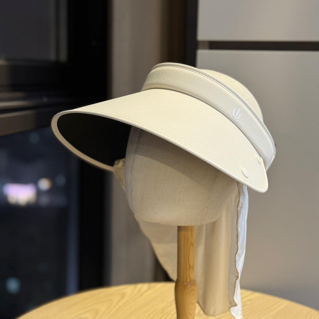 Korean-style Full-face Sun Protection Hat for Women, Summer UV Protection, Enlarged Brim, Open-top Sun Hat, Wrap-around Sunshade Hat