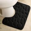 50cm Flannel U Shape Bathroom Rug Thick Absorbent Toilet Mat Non Slip Carpet Floor Pad Washable Bath Mat