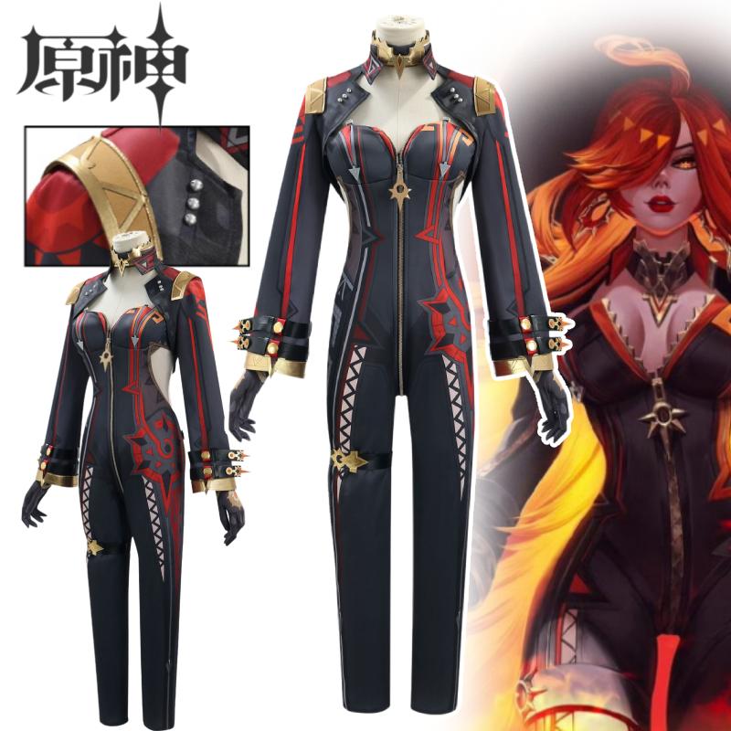 Mavuika Genshin Impact Pyro Archon Cosplay Costume Anime Game Role Party Play