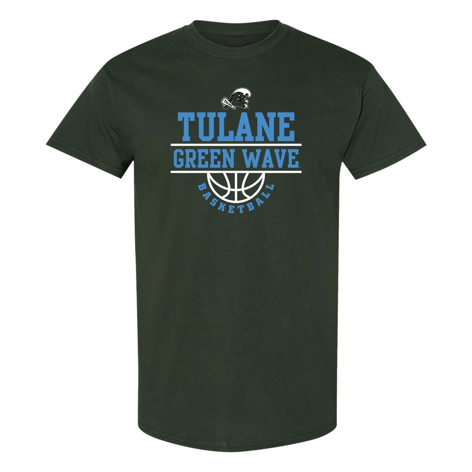 Tulane Green Wave Basketball Peak T-Shirt - Forest 4XL