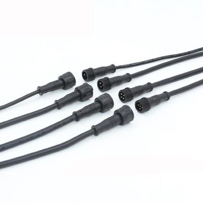 2Pin 3Pin 4Pin Stecker auf Buchse LED-Verbinder Wasserdicht IP67 Schwarzes Kabel für LED-Lichtstreifen