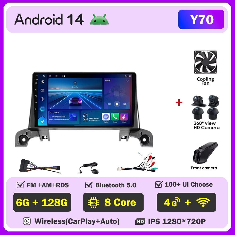 Car Radio Android 14 For Peugeot5008 4008 3008 2017-2020 Intelligent Car Systems Touch Screen GPS Navigation No 2din DVD  RDS