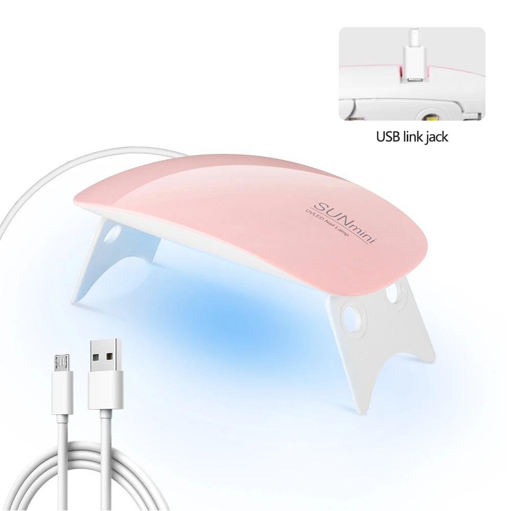 Nail Lamp Foldable 6w Uv Led Lamp For Nails Machine Uv Leds Gel Quick drying Dryer Lamp Manicure Tool Professional Equipme