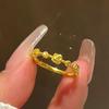 Classic Simple Glossy rose flower Ring antique gold craftsm retro and exquisite palace style suitable for daily jewelry gifts