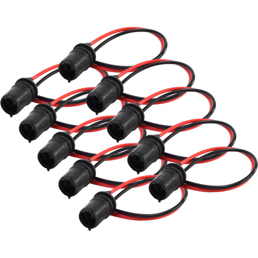 Car T10 Lamp Holders Brake Tail Instrument Lamp Sockets Round Lamp Socket Safety Flame Retardant Material Auto Parts