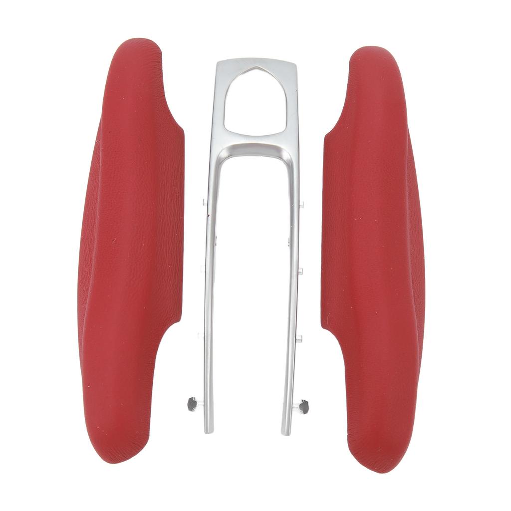 Car Smart Key Cover Case Leather Keyless Entry Remote Key Fob Protector Shell for Panamera Cayenne 911 Taycan Red