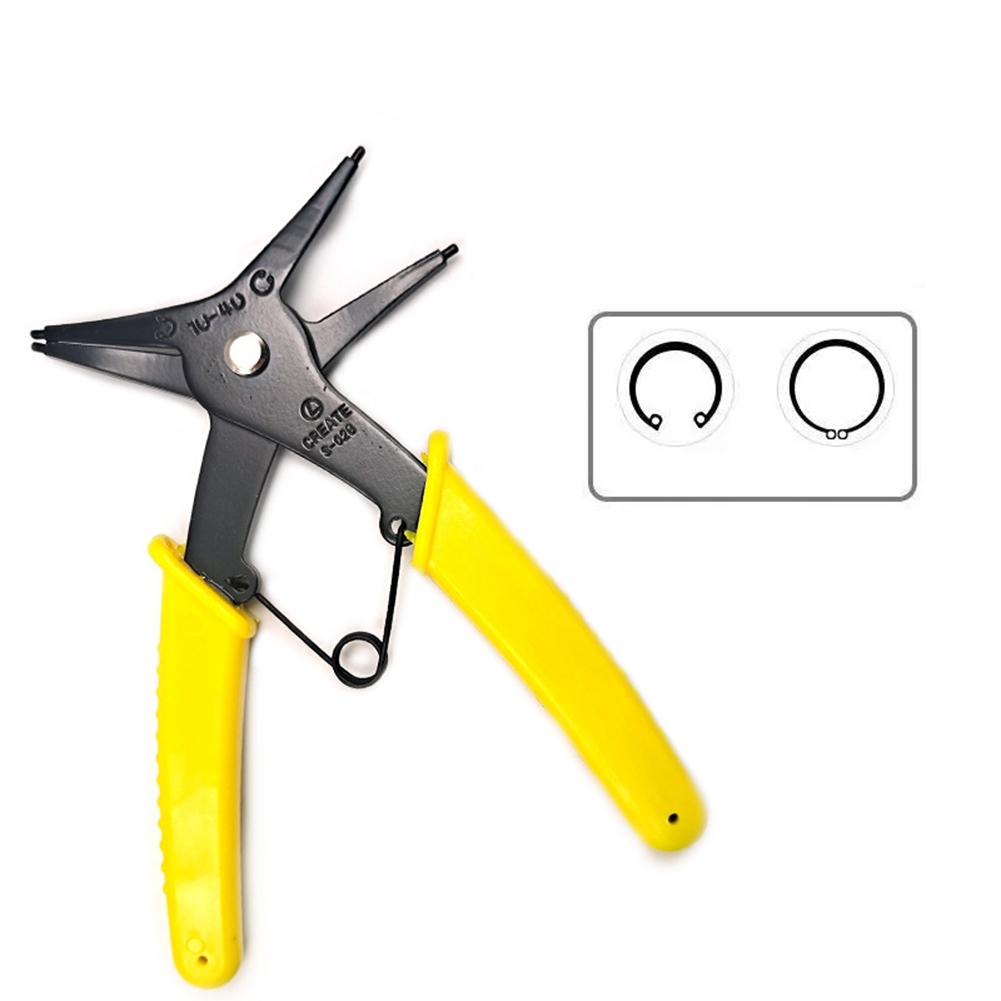 Internal External Card Dual Purpose Circlip Pliers 2-in-1 Multi-functional Retaining Ring Pincers Repair Hand Tools