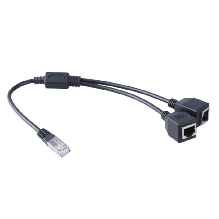 Multiple Device RJ45 LAN Networking Splitter 1 Male To 2 Female Y Adapter Cable Ethernet Extension Cable