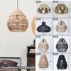 14 Styles Natural Woven Lampshade Vintage Hanging Pendant Lamp Shade Rattan Chandelier Café Restaurant Lighting Home Art Decor