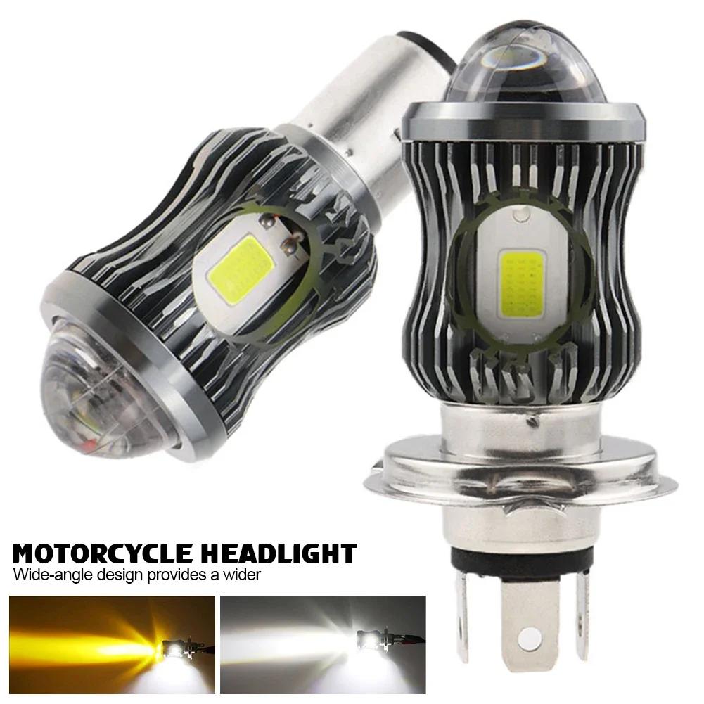 H4/BA20D/H6 Motorcycle LED Headlight Projector Lens Super Bright 3500LM LED COB Fog Lamp ATV Scooter Driving Spotlight Lamp