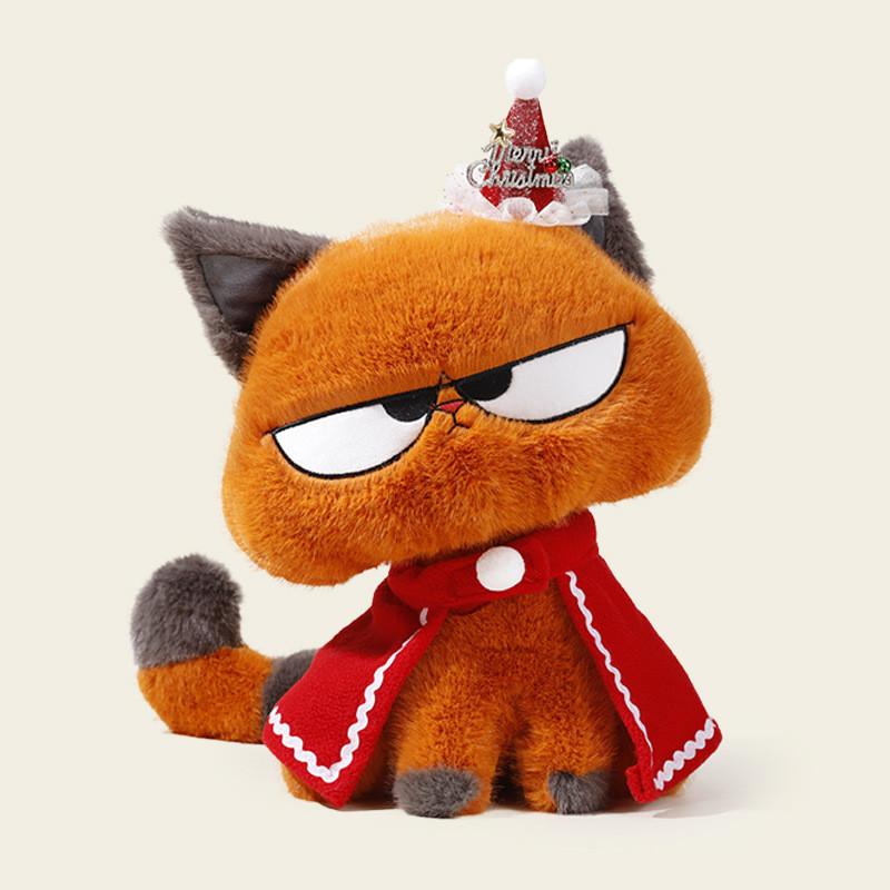 Cool Cat Stuffed Animal With Cartoon Design For Kids Room Decor And Playtime