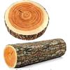 Natural Round Stump Throw Pillow, 3D Digital Print Comfortable Wood Log Pillow, Funny Cute Wood Trunk Pillows Stump Cylinder Floor Cushion for Home