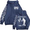 Felpe con cappuccio e zip con stampa Ghostemane Felpe con cappuccio e zip Metal Rock Pop Moda Gotica Pullover Vintage da uomo e da donna