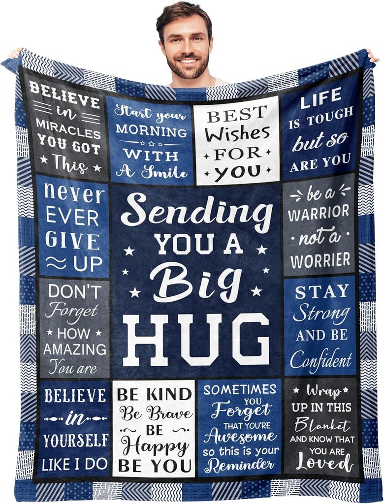 Basiole Recovery Throw Blanket for Men x Perfect Get Well Gift for Surgery Encouragement Sympathy Birthday Fathers Day Retiremen
