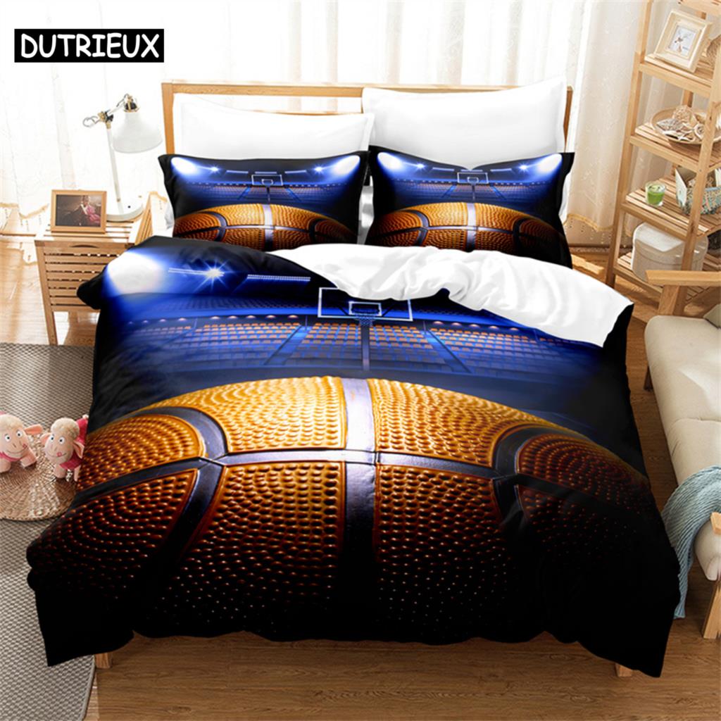 3D Digital Printing Basketball Duvet Cover - Fashion Design (135x200cm)&set