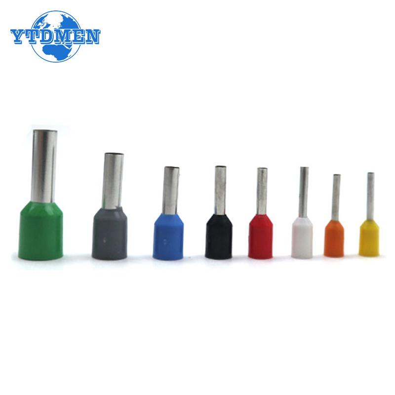 1200PCS E0506 E0508 E7508 E1008 E1508 E2508 Insulated Ferrules Terminal Block Cord Wire Connector Electrical Crimp Terminator