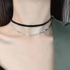 Punk Personalized Star Pendant Black PU Leather Chain Necklace For Women Girl Trend Rock Charm Neck Charm Jewelry Accessories