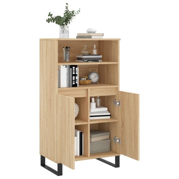 VidaXL Buffet haut Chêne sonoma 60x36x110 cm Bois d'ingénierie 831495