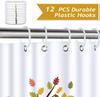 Forest Animal Shower Curtain 180 x 180cm Child Deer Fox Waterproof Polyester Bathroom Decorative Shower Curtain with 12 Hooks
