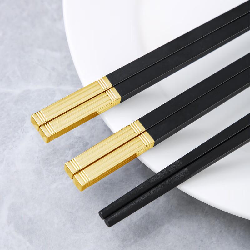 High-End Silver-Tip Alloy Chopsticks
