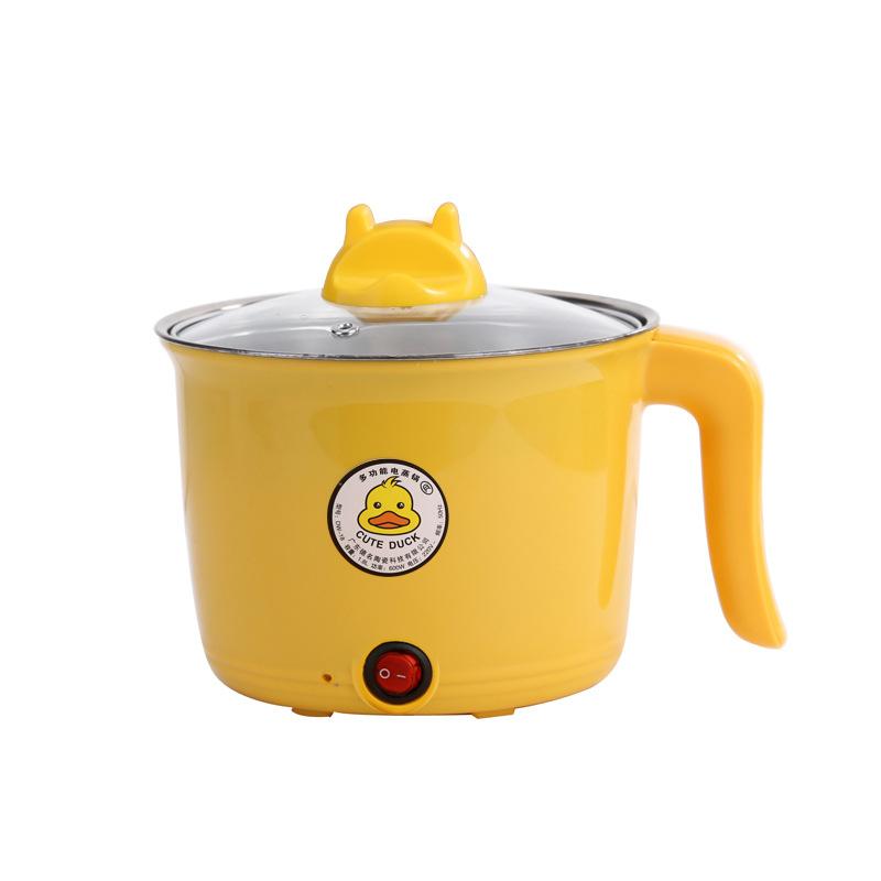 

Многофункциональная электрическая сковорода Mini Yellow Duck для домашнего использования студентами с антипригарным покрытием, идеальный подарок для открытия бизнеса в общежитии EU жёлтый