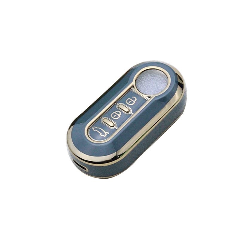 3 Bottons Tpu Car Key Fob Case Cover Shell For Fiat 500 Flip Folding Key Holder For Fiat Punto Panda Accessories