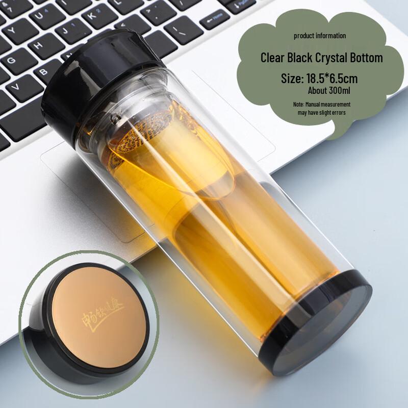 Haoqi Double-Layer Insulated Borosilicate Glass Cup Set (2 Pack)