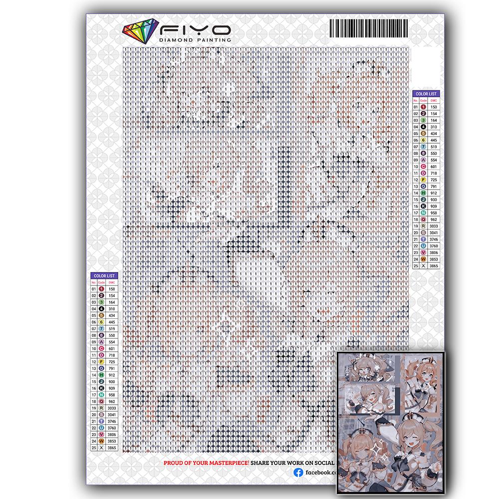 

5D DIY Алмазная картина Genshin Игровой персонаж Вышивка крестиком Алмазная художественная вышивка Мозаика Домашний деко Full Square 20X30CM