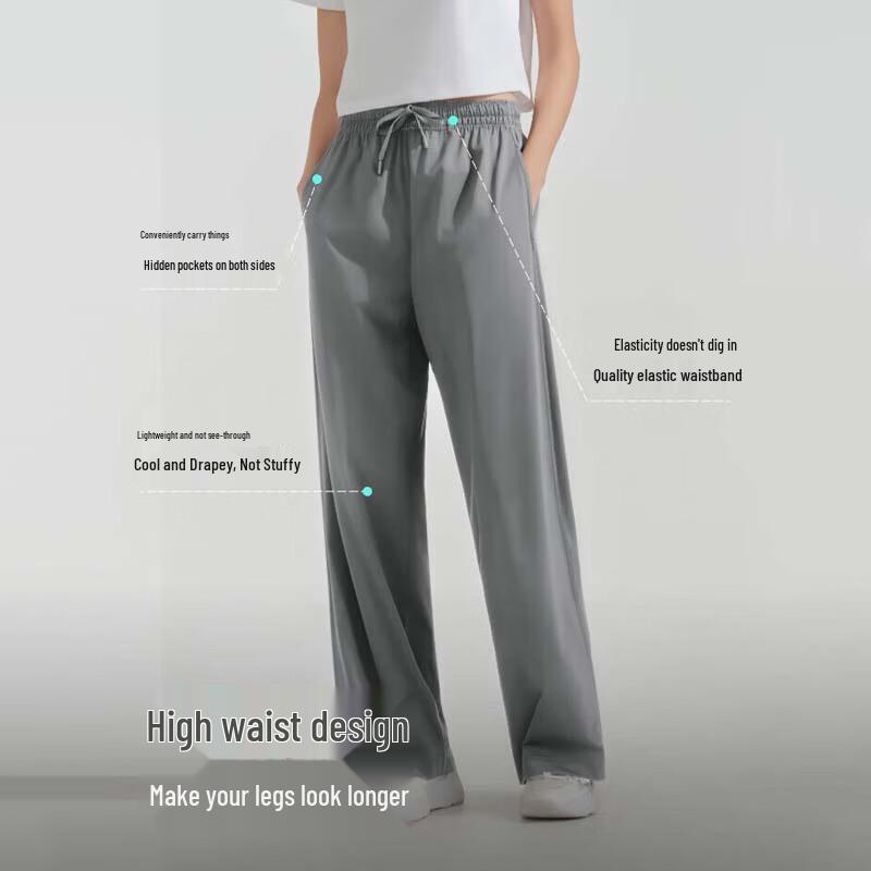 Bosideng B40925108 Wide-Leg Casual Pants
