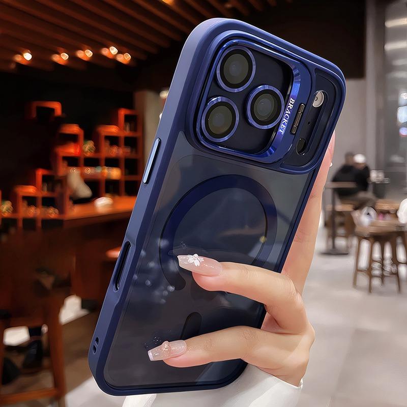 Camera Bracket for Magsafe Case for iPhone 17 Pro Max Lens Film Magnetic Clear Phone Cover for iPhone 16 15 14 13 Pro Max 17Pro