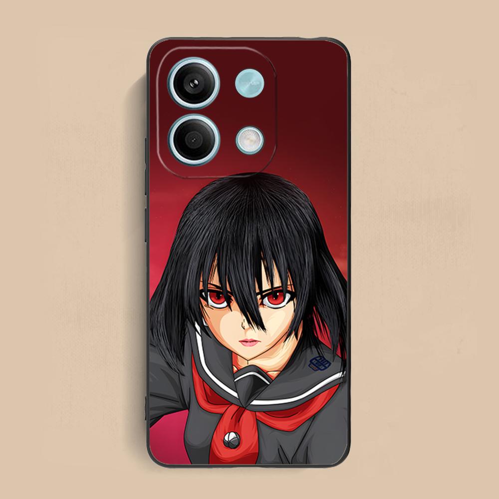 Akame Kurome Matte TPU Mobile Phone Case for Xiaomi Redmi Note 14 13 12 11 S Pro Plus 4G 5G Colorful Printing Cover