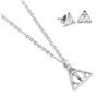 Harry Potter Deathly Hallows Necklace and Earrings Gift Set