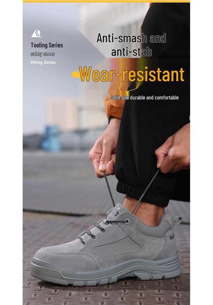 Men's Safety Shoes: Anti-Smash, Anti-Puncture, 4.0MM Kevlar, Comfortable & Lightweight Protection Footwear
