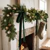 Velvet Ribbon Christmas Tree Ornament for Holiday Home Decor