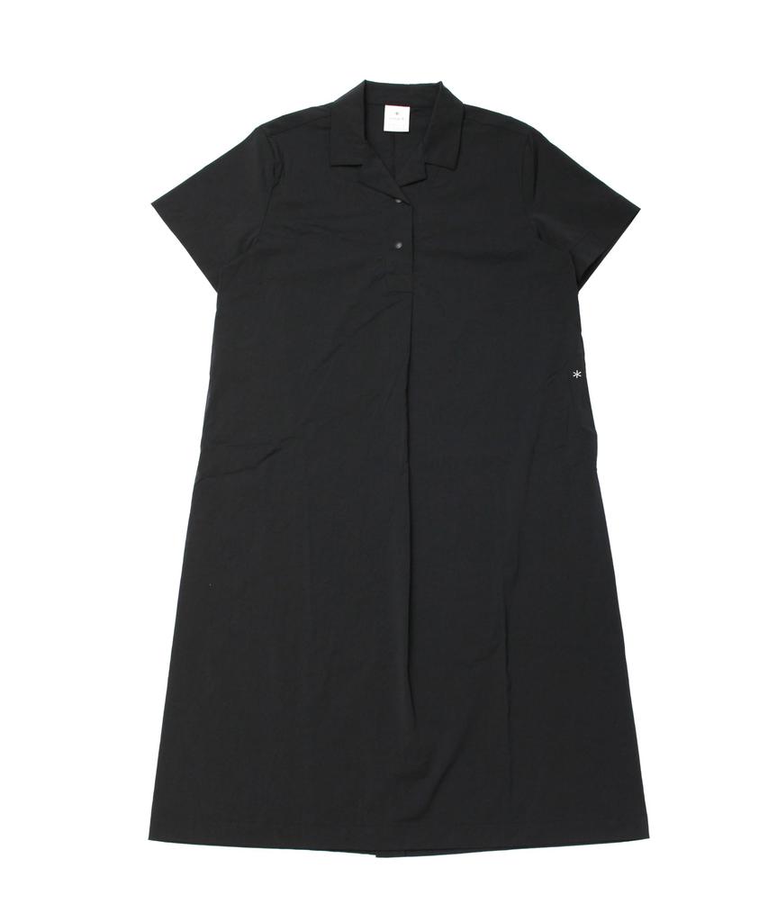 Snow Peak Cooling Root Collared Casual Dress Dress, Medium, Black, Women's,