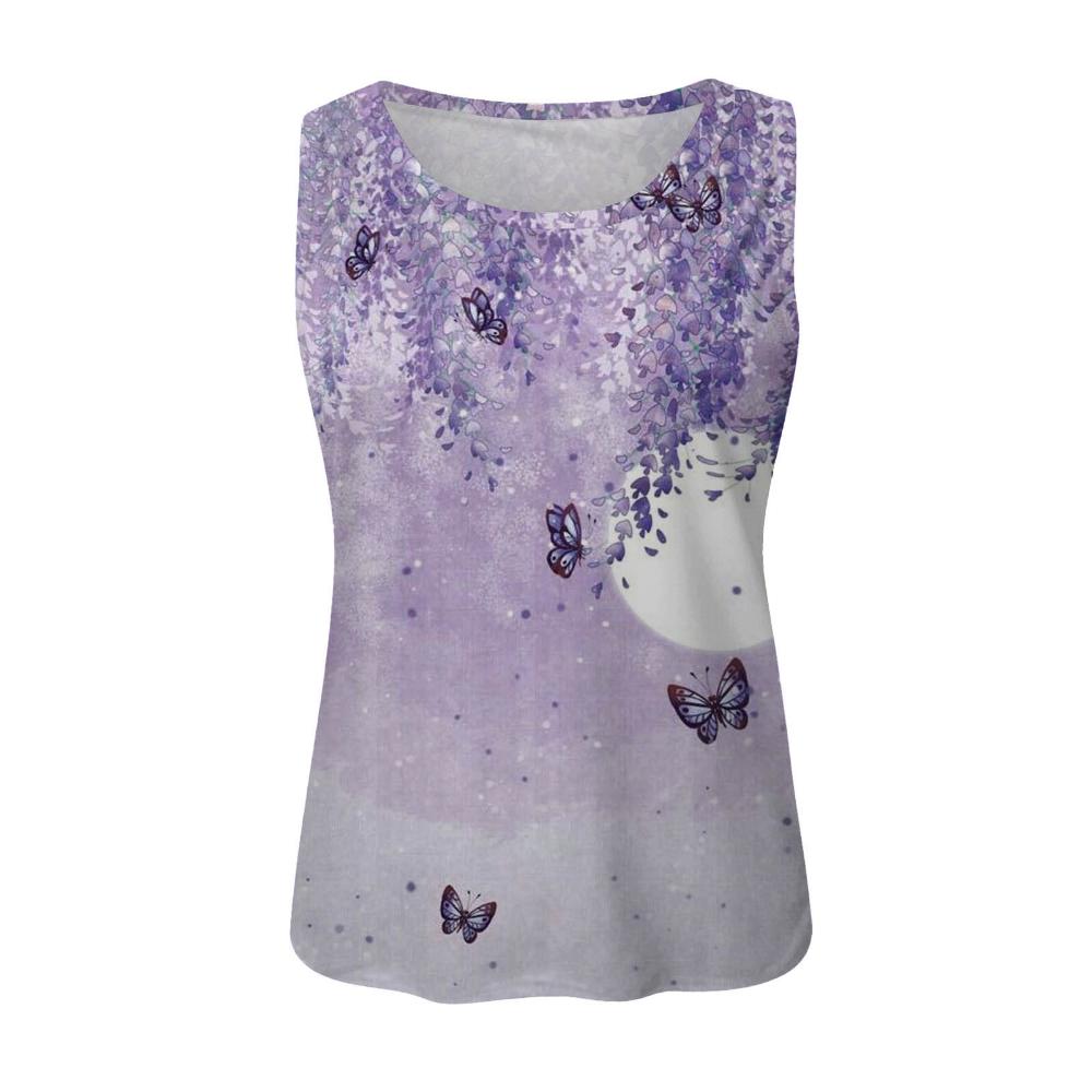 

Модный жилет с 3D-принтом в виде цветка и бабочки для женщин, жилет оверсайз без рукавов с круглым вырезом, уличный жилет, женская одежда 5XL