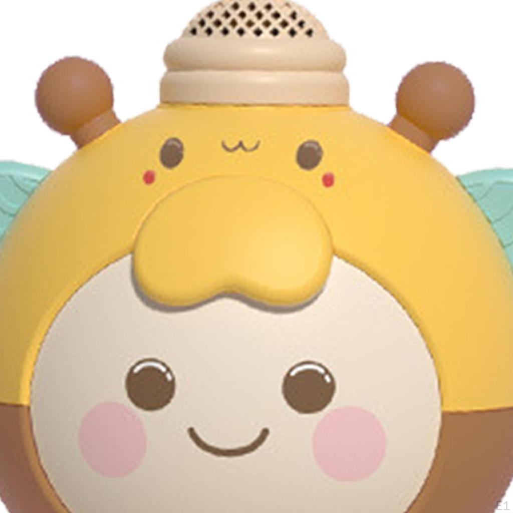 Cartoon Music Microphone Early Educational Toy with Light USB Rechargable for Kids Birthday Gifts