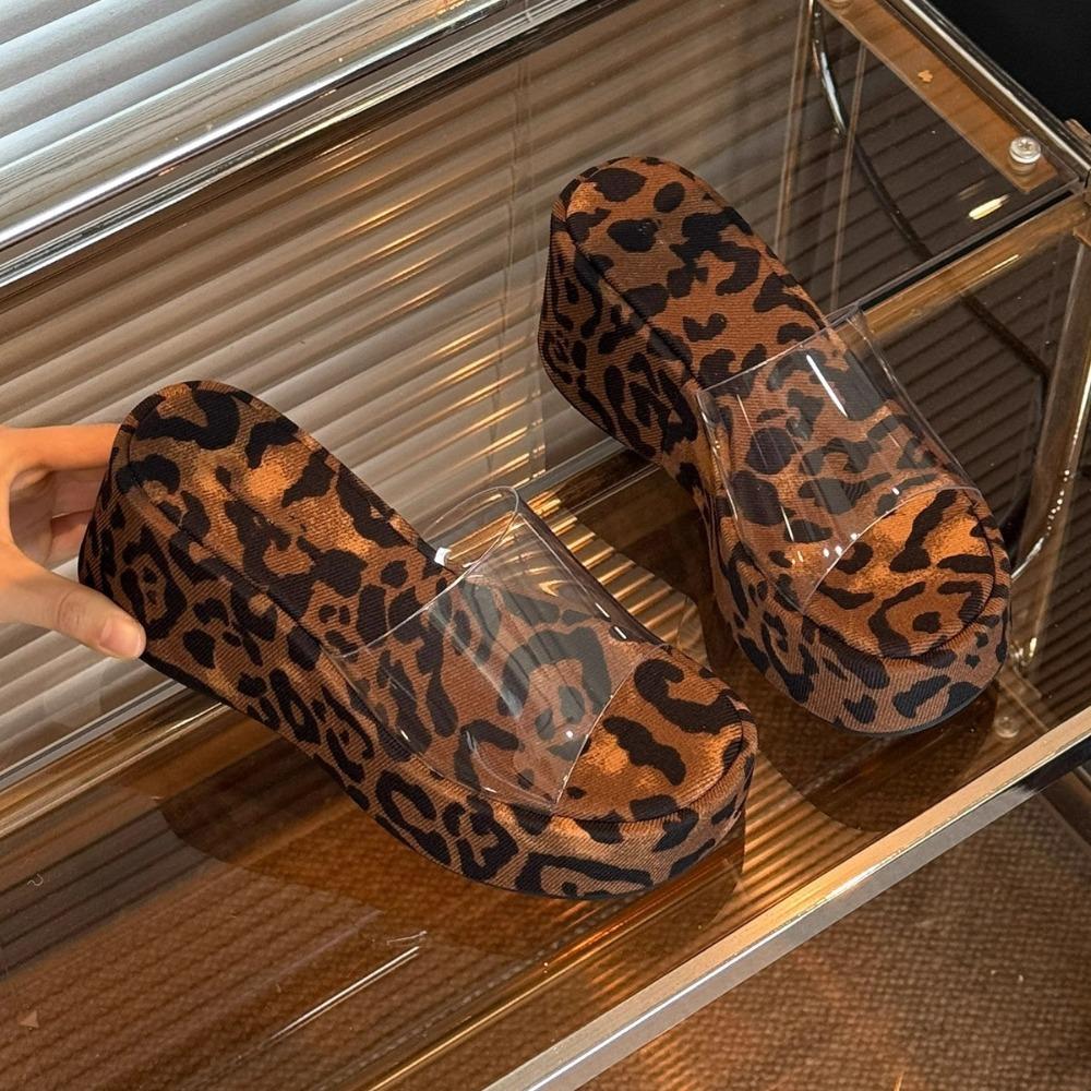 Cuñas de Plataforma Mules Transparentes Sandalias de Verano EVA Sandalias para Mujer Zapatos Cómodos de Moda