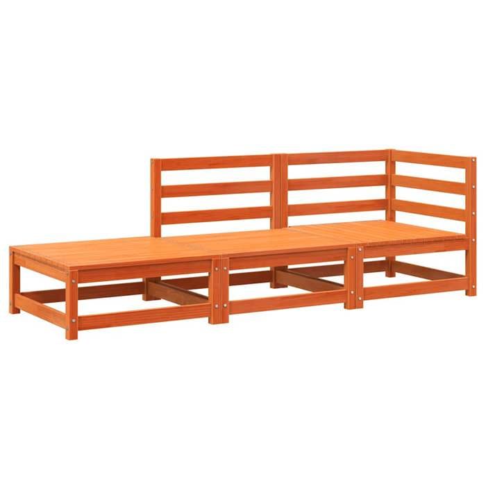 VidaXL Garden Sofa Footrest 2 Seater, Seat with Backrest, Outdoor Patio Backyard Terrace Furniture, Wood 837974