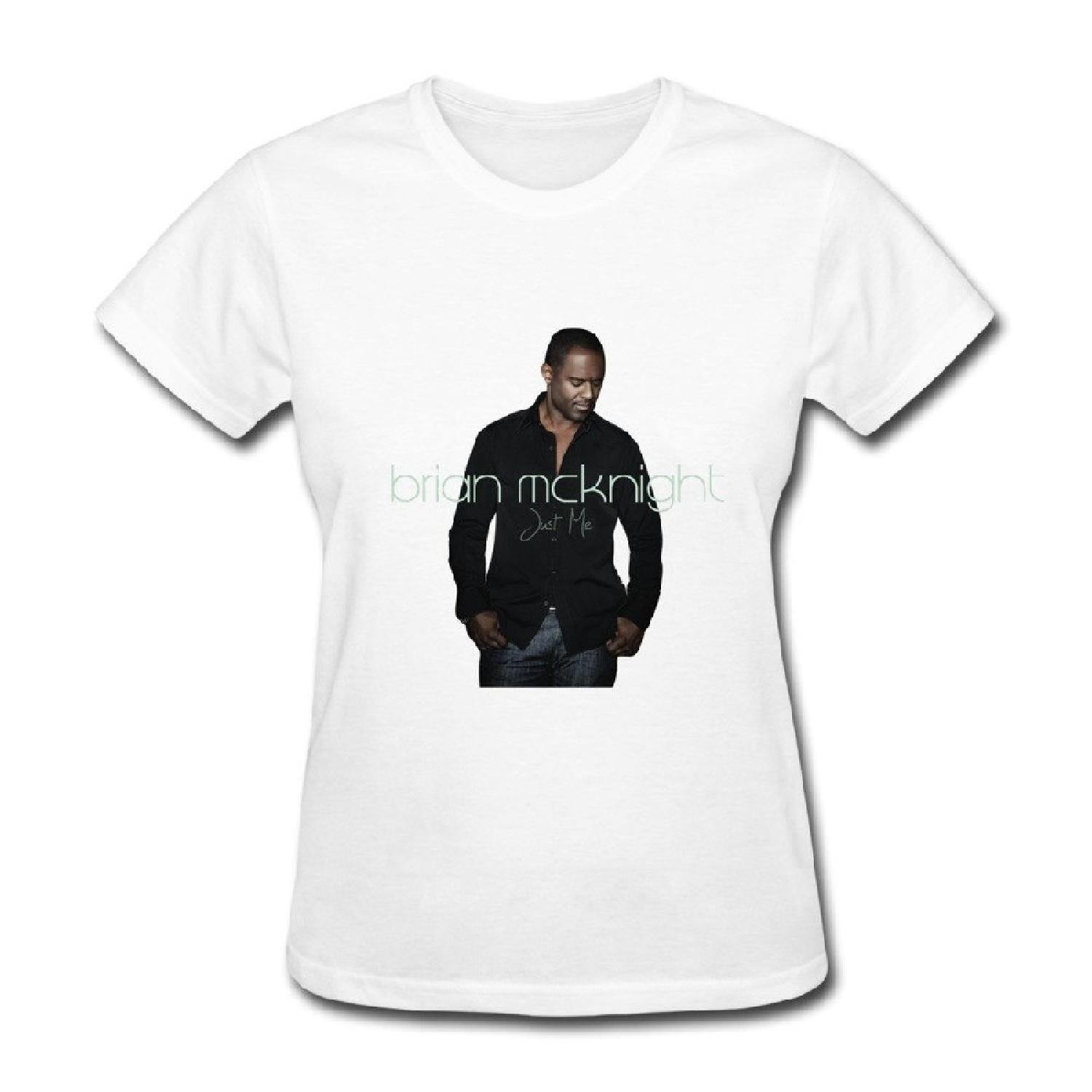 CXone American Popular Urban Soul Singer Brian McKnight T Shirt For Women White S S