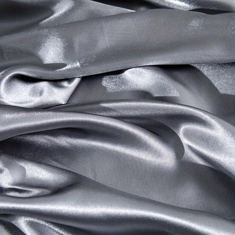 Luxury Satin Bed Sheets Set King Queen Size Fitted Sheet with Pillowcases Single Double Home Solid Color Faux Silk Bedding Set